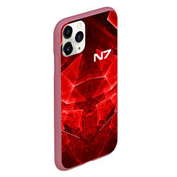 Чехол iPhone 11 Pro матовый Mass Effect: Red Armor N7, цвет: 3D-малиновый — фото 2