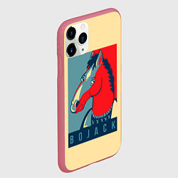 Чехол iPhone 11 Pro матовый BoJack Obey, цвет: 3D-малиновый — фото 2