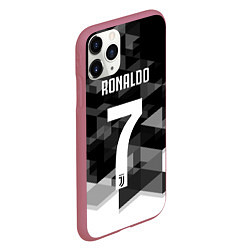 Чехол iPhone 11 Pro матовый CRonaldo 7, цвет: 3D-малиновый — фото 2