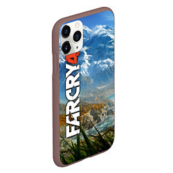 Чехол iPhone 11 Pro матовый Far Cry 4: Ice Mountains, цвет: 3D-коричневый — фото 2