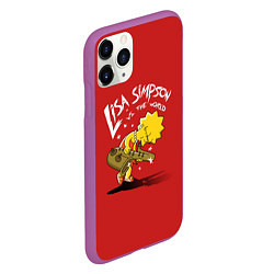 Чехол iPhone 11 Pro матовый Lisa Simpson, цвет: 3D-фиолетовый — фото 2