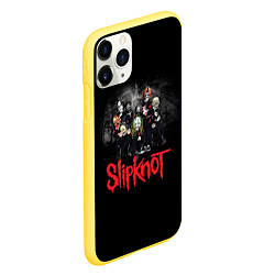 Чехол iPhone 11 Pro матовый Slipknot Band, цвет: 3D-желтый — фото 2