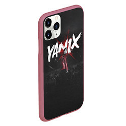 Чехол iPhone 11 Pro матовый YANIX: Black Side, цвет: 3D-малиновый — фото 2