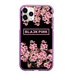 Чехол iPhone 11 Pro матовый Black Pink: Delicate Sakura