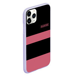 Чехол iPhone 11 Pro матовый Black Pink: Logo, цвет: 3D-светло-сиреневый — фото 2
