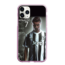 Чехол iPhone 11 Pro матовый RONALDO 7, цвет: 3D-розовый