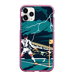 Чехол iPhone 11 Pro матовый Ronaldo lightning