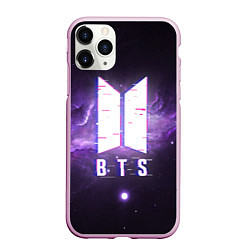 Чехол iPhone 11 Pro матовый BTS: Violet Space, цвет: 3D-розовый