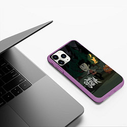 Чехол iPhone 11 Pro матовый Don't Starve: Night Forrest, цвет: 3D-фиолетовый — фото 2