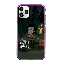 Чехол iPhone 11 Pro матовый Don't Starve: Night Forrest, цвет: 3D-фиолетовый