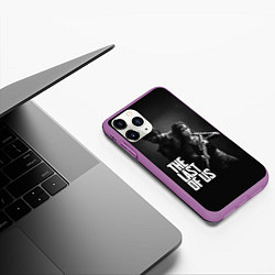 Чехол iPhone 11 Pro матовый The Last of Us: Black Style, цвет: 3D-фиолетовый — фото 2