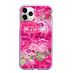 Чехол iPhone 11 Pro матовый Black Pink: Abstract Flowers, цвет: 3D-сиреневый