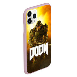 Чехол iPhone 11 Pro матовый DOOM: Soldier, цвет: 3D-розовый — фото 2