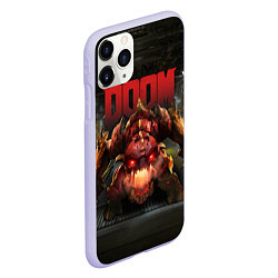 Чехол iPhone 11 Pro матовый DOOM: Pinky Monster, цвет: 3D-светло-сиреневый — фото 2