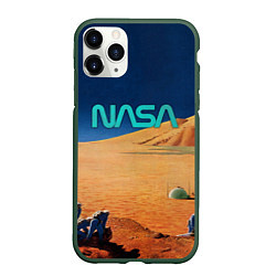 Чехол iPhone 11 Pro матовый NASA on Mars, цвет: 3D-темно-зеленый