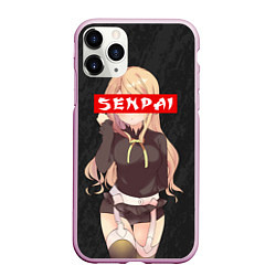 Чехол iPhone 11 Pro матовый Senpai Baby, цвет: 3D-розовый