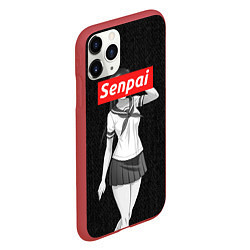 Чехол iPhone 11 Pro матовый Senpai: School Girl, цвет: 3D-красный — фото 2