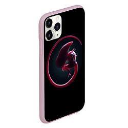 Чехол iPhone 11 Pro матовый Alien Inside, цвет: 3D-розовый — фото 2