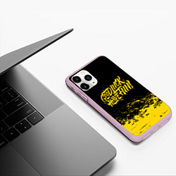 Чехол iPhone 11 Pro матовый GLHF: Black Style, цвет: 3D-розовый — фото 2