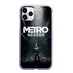 Чехол iPhone 11 Pro матовый Metro Exodus, цвет: 3D-светло-сиреневый