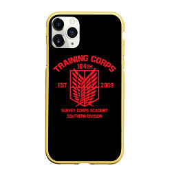 Чехол iPhone 11 Pro матовый Training Corps est. 2009, цвет: 3D-желтый