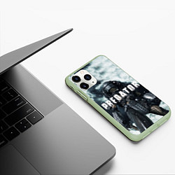 Чехол iPhone 11 Pro матовый Winter Predator, цвет: 3D-салатовый — фото 2