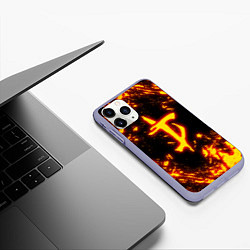 Чехол iPhone 11 Pro матовый DOOM: The Crucible, цвет: 3D-светло-сиреневый — фото 2