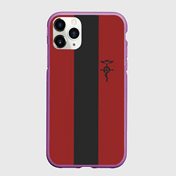 Чехол iPhone 11 Pro матовый FMA anime лого, цвет: 3D-фиолетовый