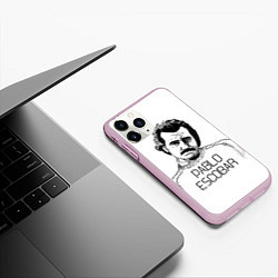 Чехол iPhone 11 Pro матовый Pablo Escobar, цвет: 3D-розовый — фото 2