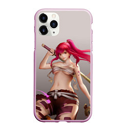 Чехол iPhone 11 Pro матовый Fairy Tail Red Erza Scarlet, цвет: 3D-розовый