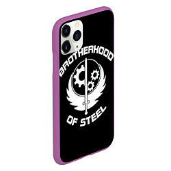 Чехол iPhone 11 Pro матовый Brothood of Steel, цвет: 3D-фиолетовый — фото 2