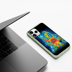 Чехол iPhone 11 Pro матовый Predator Vision, цвет: 3D-салатовый — фото 2