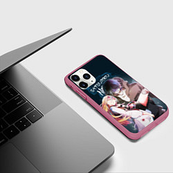 Чехол iPhone 11 Pro матовый Satsuriku no tenshi, цвет: 3D-малиновый — фото 2
