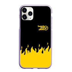 Чехол iPhone 11 Pro матовый 21 Pilots: Yellow Fire, цвет: 3D-светло-сиреневый