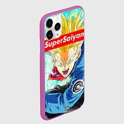 Чехол iPhone 11 Pro матовый DBZ: Super Saiyan, цвет: 3D-фиолетовый — фото 2