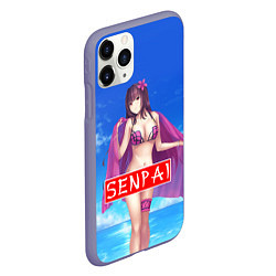 Чехол iPhone 11 Pro матовый Senpai: Summer Girl, цвет: 3D-серый — фото 2