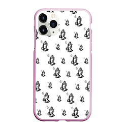 Чехол iPhone 11 Pro матовый Drake - six, цвет: 3D-розовый