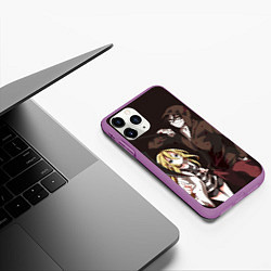 Чехол iPhone 11 Pro матовый Angels of Death, цвет: 3D-фиолетовый — фото 2