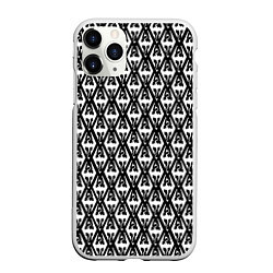 Чехол iPhone 11 Pro матовый TES: White Pattern, цвет: 3D-белый