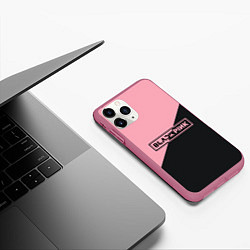 Чехол iPhone 11 Pro матовый Black Pink, цвет: 3D-малиновый — фото 2