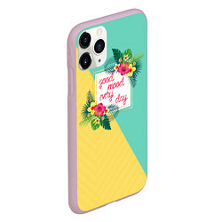 Чехол iPhone 11 Pro матовый Good Mood Every Day, цвет: 3D-розовый — фото 2
