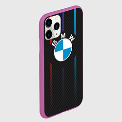 Чехол iPhone 11 Pro матовый BMW: Three Lines, цвет: 3D-фиолетовый — фото 2