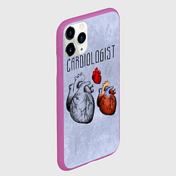 Чехол iPhone 11 Pro матовый Cardiologist, цвет: 3D-фиолетовый — фото 2