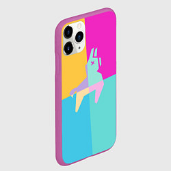 Чехол iPhone 11 Pro матовый Fortnite Llama, цвет: 3D-фиолетовый — фото 2