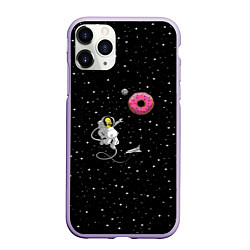 Чехол iPhone 11 Pro матовый Homer Spaceman, цвет: 3D-светло-сиреневый