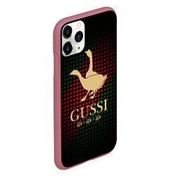 Чехол iPhone 11 Pro матовый GUSSI EQ Style, цвет: 3D-малиновый — фото 2
