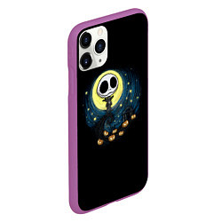 Чехол iPhone 11 Pro матовый The Nightmare Before Christmas, цвет: 3D-фиолетовый — фото 2