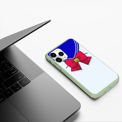 Чехол iPhone 11 Pro матовый Девочка-матроска, цвет: 3D-салатовый — фото 2