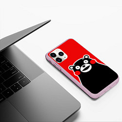 Чехол iPhone 11 Pro матовый Kumamon Smile, цвет: 3D-розовый — фото 2