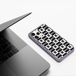 Чехол iPhone 11 Pro матовый BTS B&W, цвет: 3D-серый — фото 2